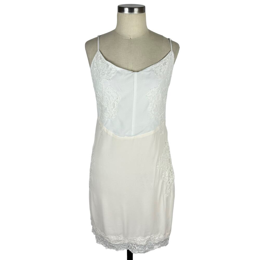 YUMI KIM Cream White Lace Spaghetti Strap Dress‎ Women's Medium FLAWED